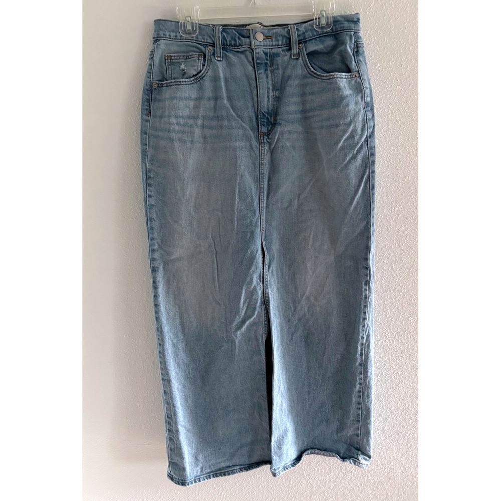 Universal Thread Denim Skirt Womens 10 Blue Maxi Western Festival Cowgirl Preppy